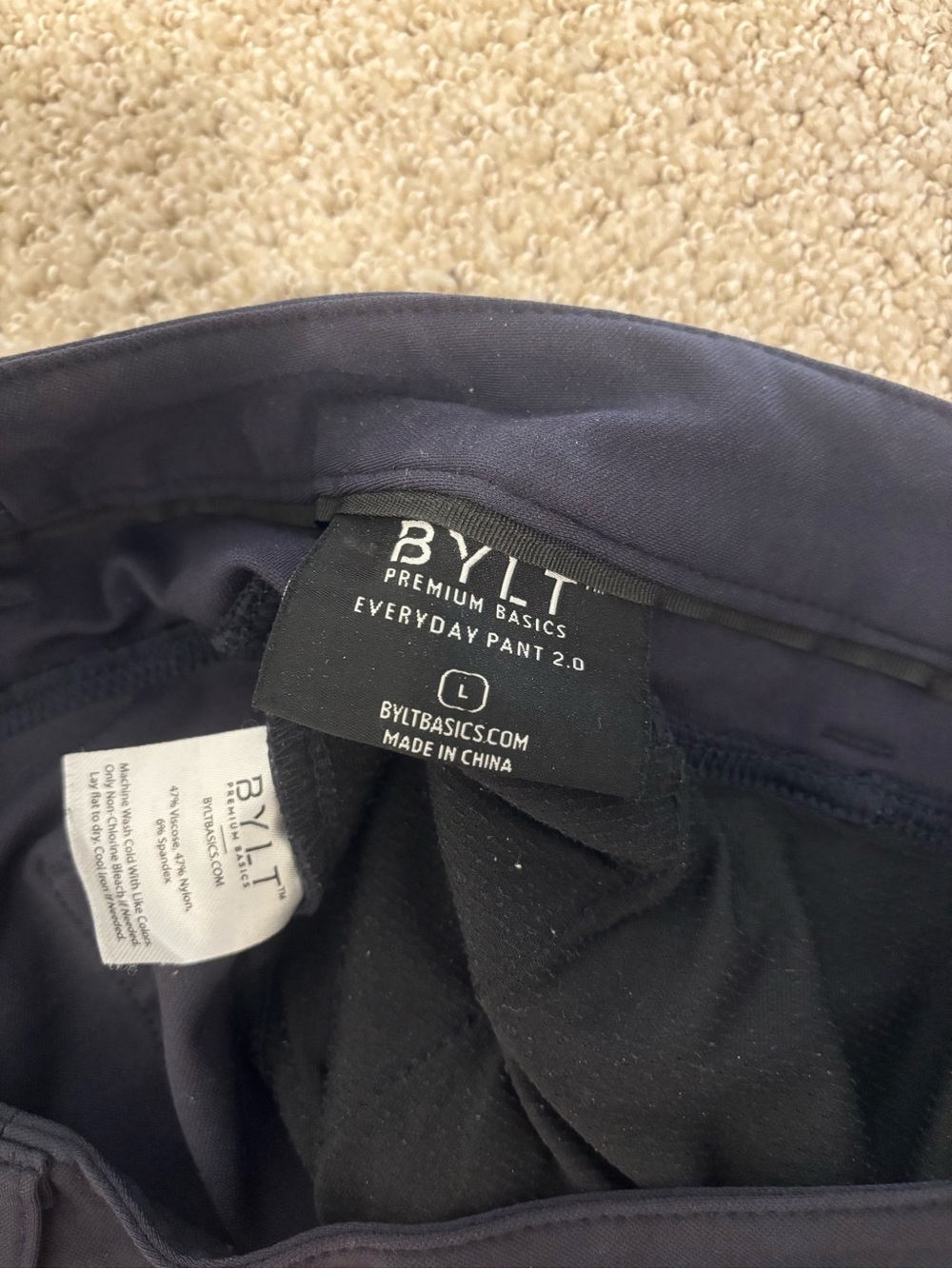 Men’s BYLT Basics Everyday Pant 2.0 in Navy